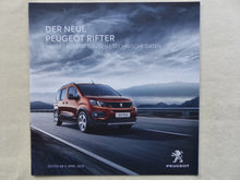 Lade das Bild in den Galerie-Viewer, Peugeot Rifter Allure GT-Line MJ 2019 - Prospekt Brochure + Preisliste 04.2019