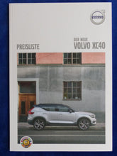 Lade das Bild in den Galerie-Viewer, Volvo XC40 MJ 2019 - Prospekt Brochure + Preisliste 08.2018