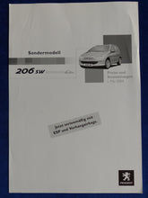 Lade das Bild in den Galerie-Viewer, Peugeot 206 SW Quiksilver Limited 1 of 1000 - Prospekt + Preisliste 05.2004