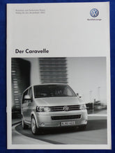 Lade das Bild in den Galerie-Viewer, VW Bus T5 Caravelle MJ 2011 - Prospekt Brochure + Preisliste 05.2010