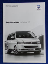 Lade das Bild in den Galerie-Viewer, VW Bus T5 Multivan Edition 25 MJ 2013 - Prospekt Brochure + Preisliste 06.2012