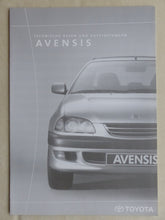 Lade das Bild in den Galerie-Viewer, Toyota Avensis MJ 2000 - Prospekt Brochure + Daten & Ausstattungen 07.1999