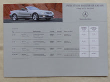 Lade das Bild in den Galerie-Viewer, Mercedes SL 55 AMG Roadster MJ 2004 - Hardcover Prospekt + Preisliste 07.2003