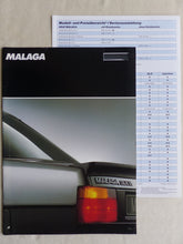 Lade das Bild in den Galerie-Viewer, Seat Malaga MJ 1990 - Prospekt + Preisliste 08.1989