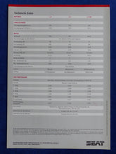 Lade das Bild in den Galerie-Viewer, Seat Inca Kastenwagen Kombi MJ 1998 - Prospekt Brochure + Daten & Farben 08.1997