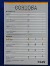 Lade das Bild in den Galerie-Viewer, Seat Cordoba Vario MJ 1998 - Prospekt Brochure + Daten & Ausstattungen 08.1997