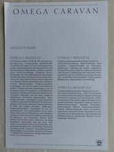 Lade das Bild in den Galerie-Viewer, Opel Omega Caravan MJ 1987 - Prospekt + Ausstattungen + Farben + Preise 10.1986