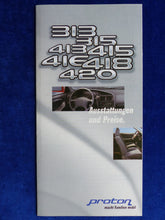 Lade das Bild in den Galerie-Viewer, Proton 313 315 413 415 418 420 MJ 1997 - Prospekt Brochure + Preisliste 09.1996