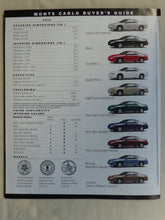 Lade das Bild in den Galerie-Viewer, Chevrolet 2000 Monte Carlo LS SS Poster - US-Prospekt Brochure 1999 USA