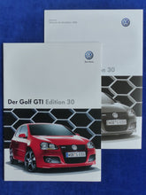 Lade das Bild in den Galerie-Viewer, VW Golf GTI Edition 30 MJ 2008 - Prospekt Brochure + Preisliste 10.2007