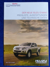 Lade das Bild in den Galerie-Viewer, Isuzu D-Max Pickup MJ 2013 - Prospekt Brochure + Preisliste 09.2012