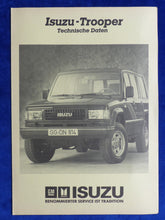 Lade das Bild in den Galerie-Viewer, Isuzu Trooper Canvas Wagon - Prospekt Brochure + Daten + Preisliste 02.1987
