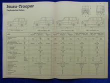 Lade das Bild in den Galerie-Viewer, Isuzu Trooper Canvas Wagon - Prospekt Brochure + Daten + Preisliste 02.1987