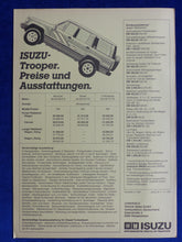 Lade das Bild in den Galerie-Viewer, Isuzu Trooper Canvas Wagon - Prospekt Brochure + Daten + Preisliste 02.1987