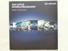 Lade das Bild in den Galerie-Viewer, Lexus Programm 2017 - GS NX RX LC IS LS - Prospekt Brochure + Preisliste 12.2016