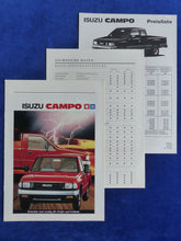 Lade das Bild in den Galerie-Viewer, Isuzu Campo MJ 1989 - Prospekt Brochure + Daten + Preisliste 10.1988