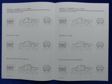 Lade das Bild in den Galerie-Viewer, Isuzu Campo MJ 1989 - Prospekt Brochure + Daten + Preisliste 10.1988