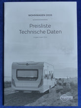 Lade das Bild in den Galerie-Viewer, Bürstner Wohnwagen 2020 Premio Averso - Prospekt Brochure + Preisliste 08.2019