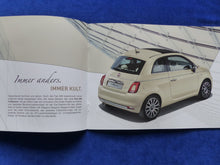 Lade das Bild in den Galerie-Viewer, Fiat 500 Collezione Sondermodell MJ 2019 - Hochglanz Prospekt Brochure 05.2018