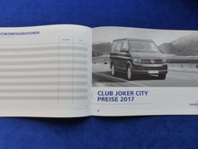 Lade das Bild in den Galerie-Viewer, Westfalia Club Joker VW Bus T6 MJ 2017 - Prospekt Brochure + Preisliste 01.2017