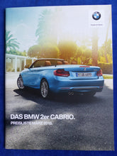 Lade das Bild in den Galerie-Viewer, BMW 2er Cabrio M240i Typ F23 - Preisliste MJ 2018 - Prospekt Brochure 03.2018