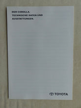 Lade das Bild in den Galerie-Viewer, Toyota Corolla MJ 1994 - Prospekt Brochure + Daten & Ausstattungen 03.1994