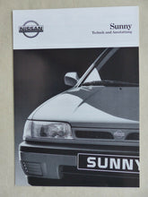 Lade das Bild in den Galerie-Viewer, Nissan Sunny MJ 1992 - Prospekt Brochure + Daten & Ausstattungen 06.1991