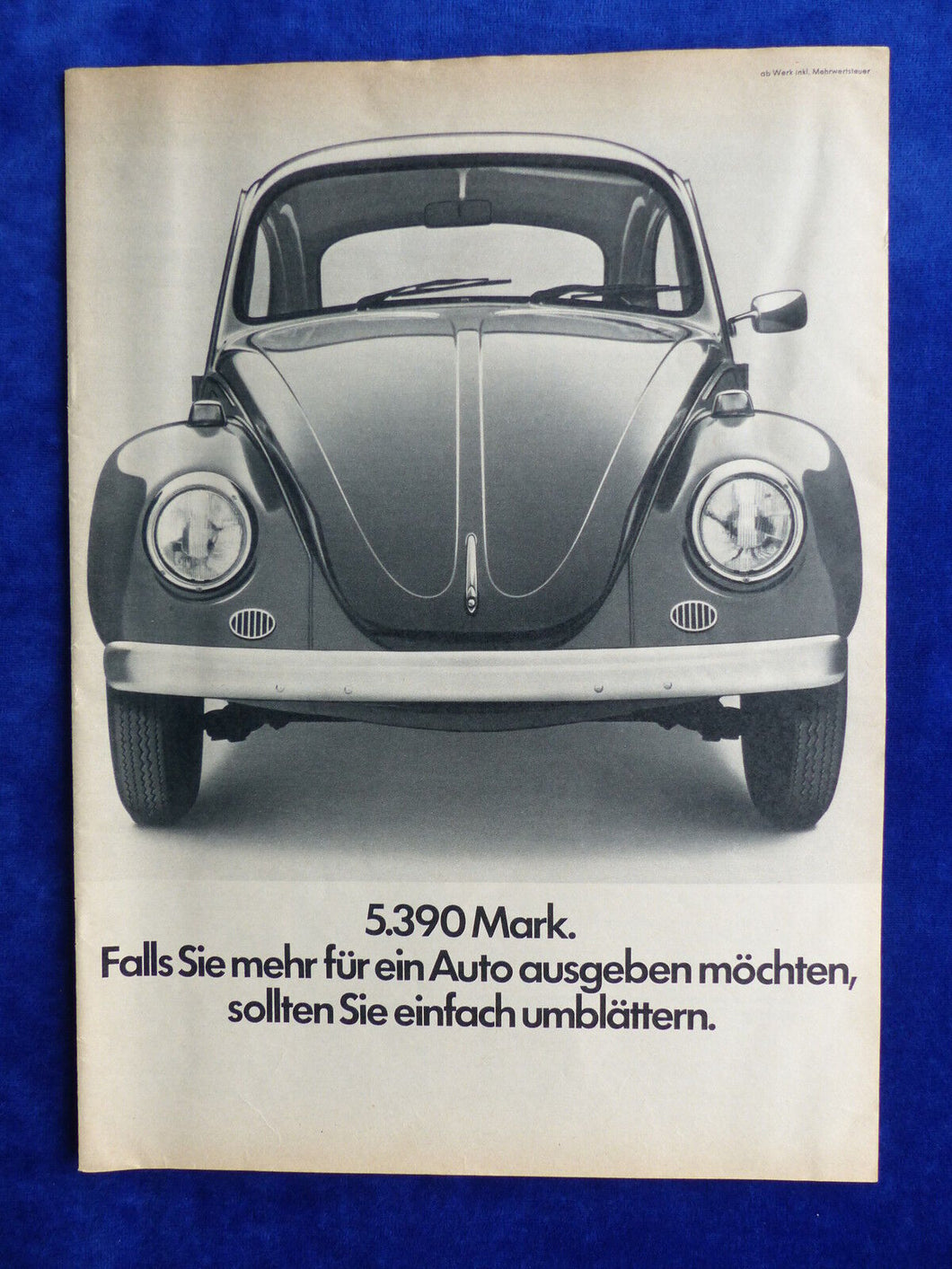 VW Käfer - Werbeanzeige Reklame Advertisement 1973