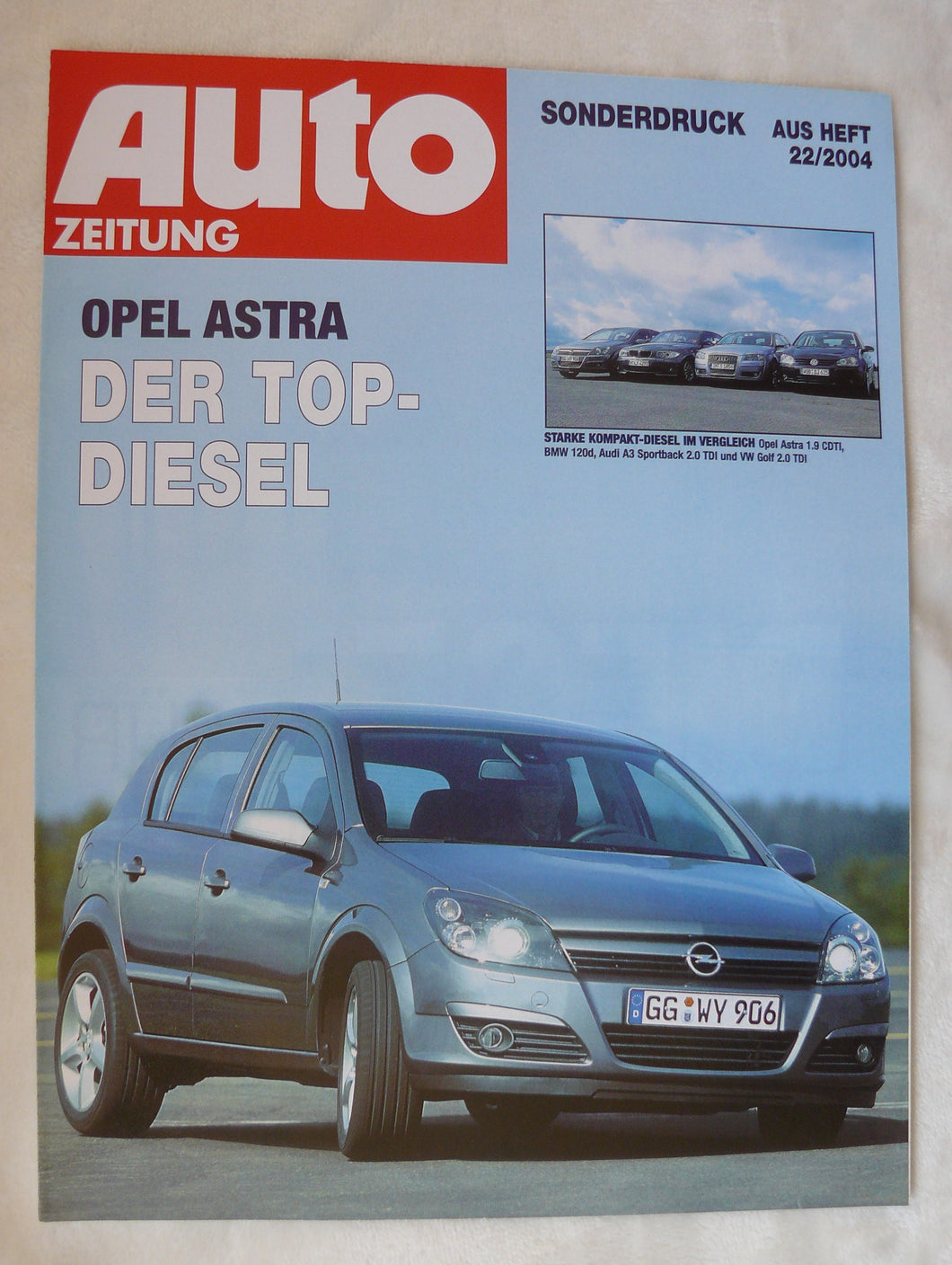 Opel Astra BMW 120d Audi A3 VW Golf - Test - Sonderdruck AutoZeitung 22/2004