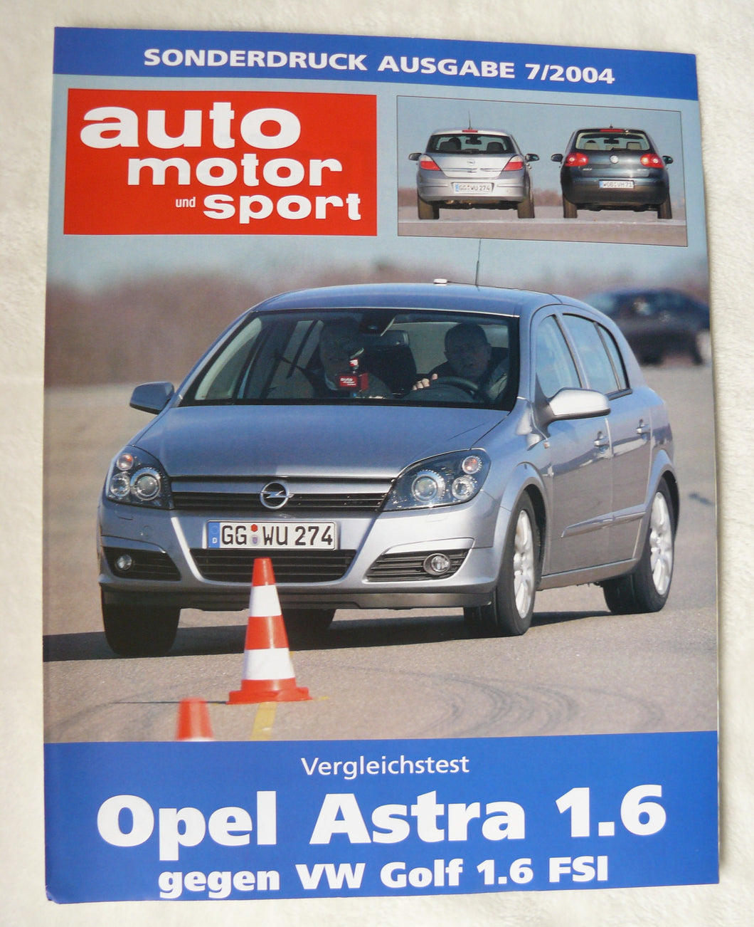 Opel Astra Njoy 1.6 VW Golf FSI - Vergleichstest - Sonderdruck AMS Heft 7/2004
