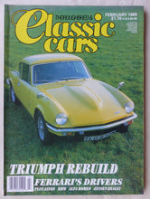 Lade das Bild in den Galerie-Viewer, Classic Cars UK-Magazin 2/1989 - Triumph Ferrari Aston BMW Alfa Jensen Healey
