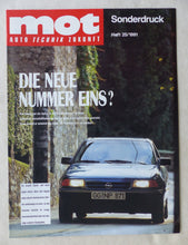 Lade das Bild in den Galerie-Viewer, Opel Astra 2.0i - Spezialtest - Sonderdruck mot Heft 25/1991
