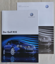 Lade das Bild in den Galerie-Viewer, VW Golf R32 MJ 2008 - Golf V 3,2l VR6 - Prospekt Brochure + Preisliste 05.2007
