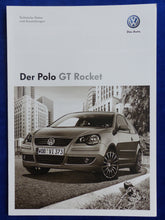 Lade das Bild in den Galerie-Viewer, VW Polo GT Rocket - Preisliste MJ 2009 - Prospekt Brochure 06.2008
