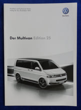 Lade das Bild in den Galerie-Viewer, VW Bus T5 Multivan Edition 25 MJ 2012 - Prospekt Brochure + Preisliste 06.2011
