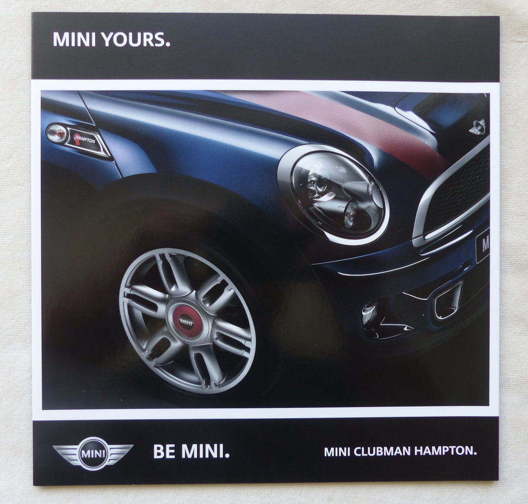 Mini Clubman Hampton Limited Edition MJ 2011 - Prospekt Brochure 01.2011