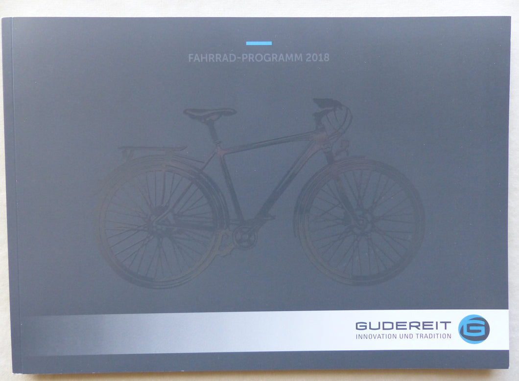 Gudereit Programm 2018 E-Bikes Fahrräder City Trekking X-Line - Prospekt + Preisliste