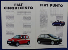 Lade das Bild in den Galerie-Viewer, Fiat Programm 1994 - Panda Uno Tipo Tempra Croma - Prospekt Brochure 09.1993
