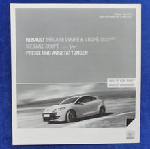 Lade das Bild in den Galerie-Viewer, Renault Megane Coupe RS Night &amp; Day MJ 2011 - Prospekt + Preisliste 05.2010
