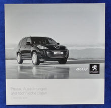 Lade das Bild in den Galerie-Viewer, Peugeot 4007 - Preisliste MJ 2010 - Prospekt Brochure 11.2009
