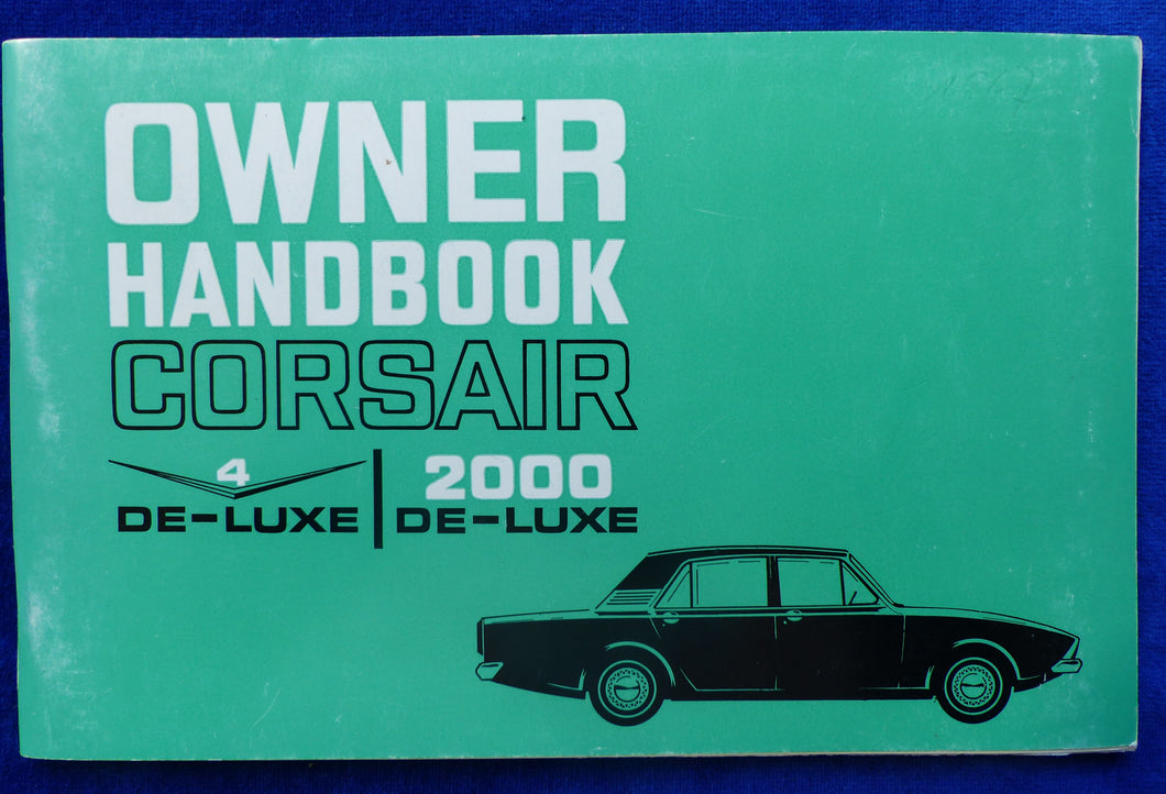 Ford 1968 Corsair V4 - Owner Handbook UK-Betriebsanleitung 04.1967 England