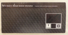 Lade das Bild in den Galerie-Viewer, Pontiac 1973 General Information - Owner's Manual US-Betriebsanleitung 1972 USA
