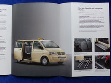 Lade das Bild in den Galerie-Viewer, VW Bus T5 Transporter Shuttle Taxi MJ 2005 - Prospekt Brochure 09.2004
