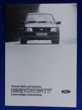 Lade das Bild in den Galerie-Viewer, Ford Escort XR3i - Daten &amp; Ausstattungen MJ 1983 - Prospekt Brochure 10.1982
