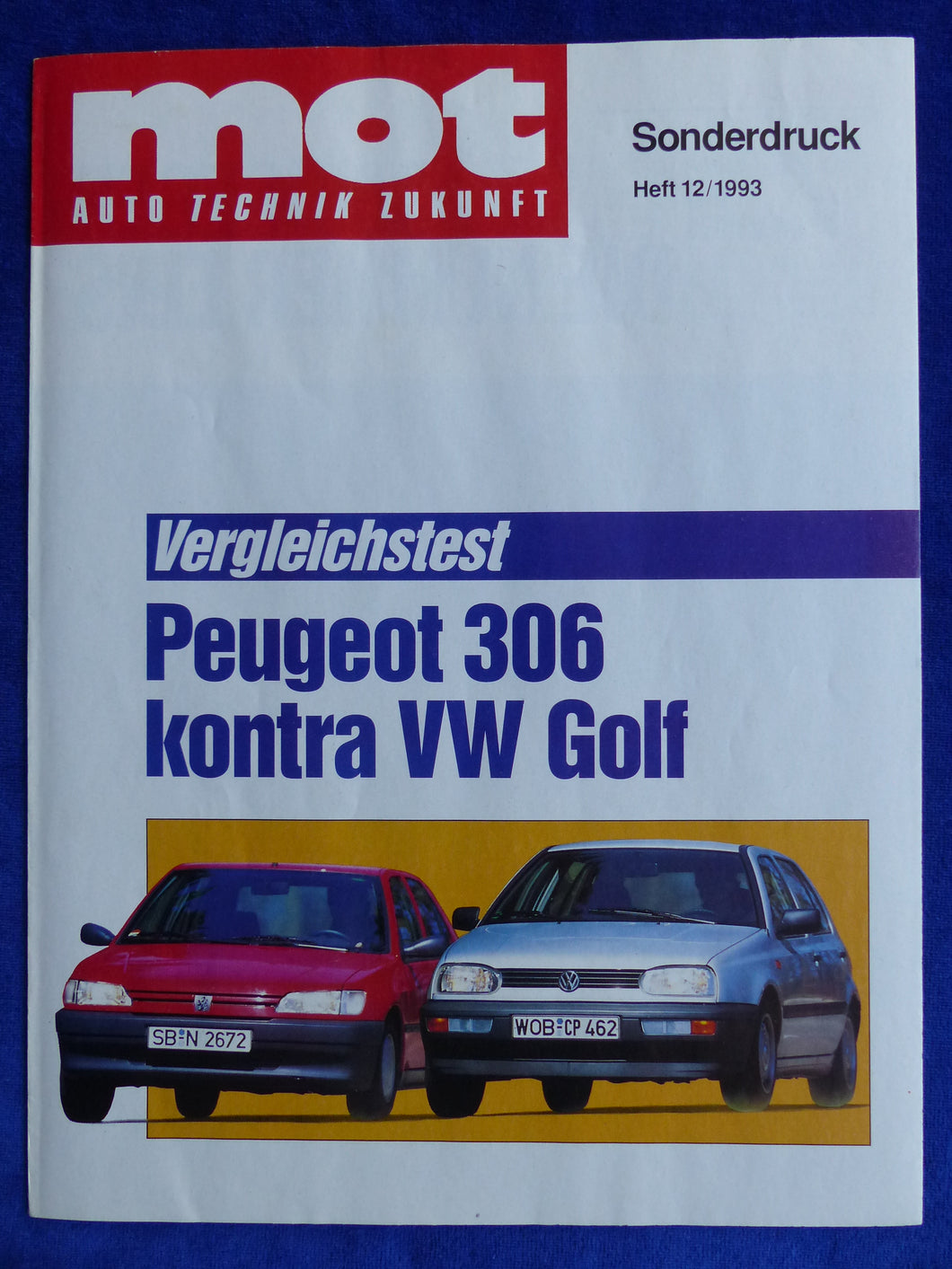 Peugeot 306 vs VW Golf MJ 1994 - Vergleichstest - Sonderdruck mot Heft 12/1993