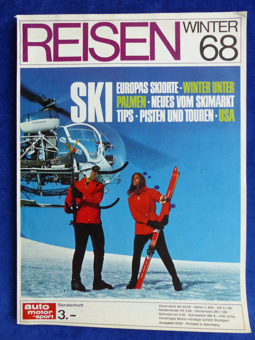 Reisen Winter 1968 - Auto Motor Sport Sonderheft - BMW Renault Austin Pirelli