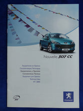 Lade das Bild in den Galerie-Viewer, Peugeot 307 CC Daten &amp; Ausstattungen 2006 - Prospekt Brochure 07.2005 Frankreich
