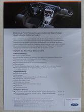 Lade das Bild in den Galerie-Viewer, Ford Focus Coupe Cabrio Black Magic Edition MJ 2008 - Prospekt Brochure 02.2008
