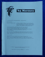 Lade das Bild in den Galerie-Viewer, Ford Mercury 1964 Parklane V8 Hardtop - Prospekt Brochure Belgien französisch
