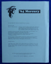 Lade das Bild in den Galerie-Viewer, Ford Mercury 1964 Parklane V8 Hardtop - Prospekt Brochure Belgien französisch
